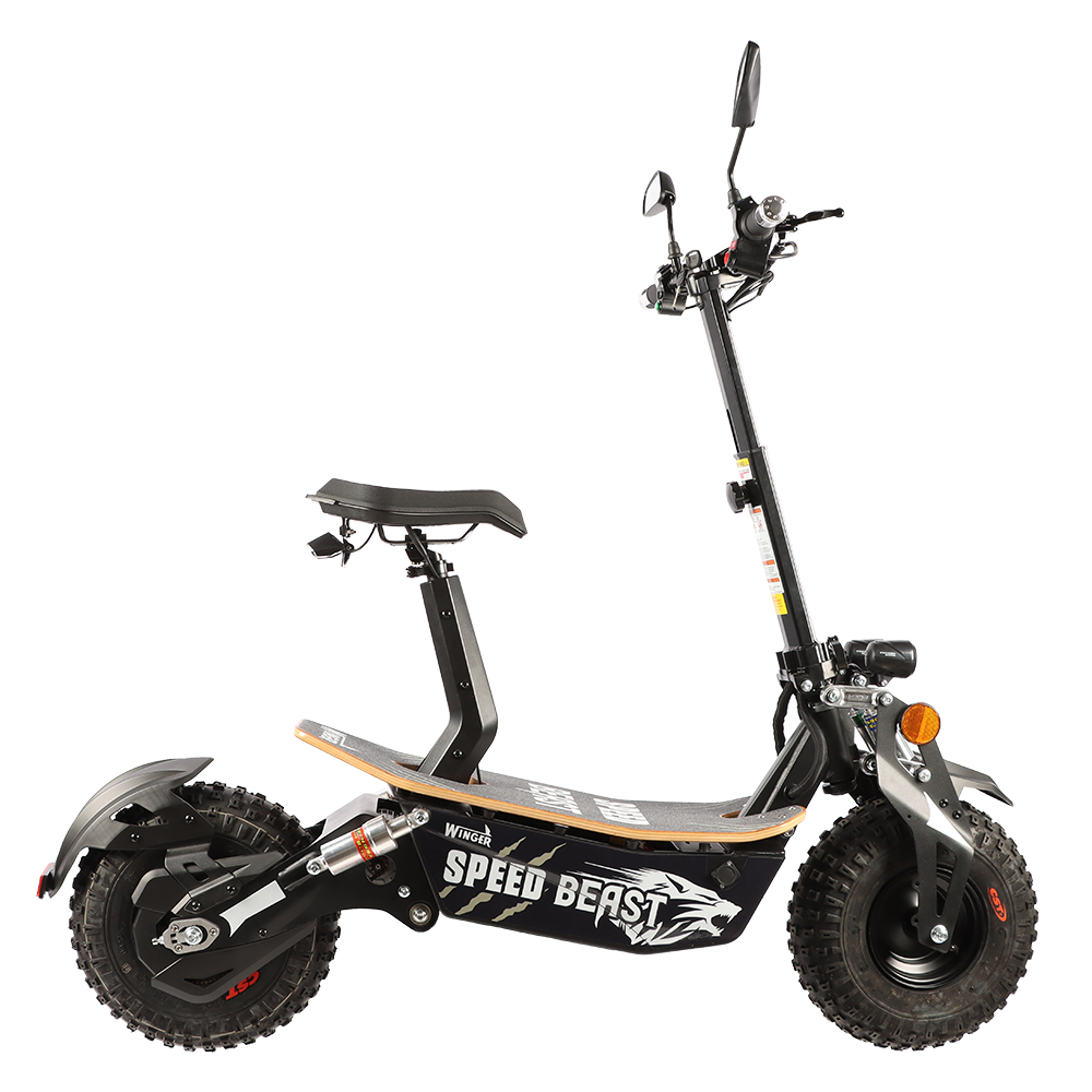 Puissant scooter électrique à grande roue de 14 pouces 3000W