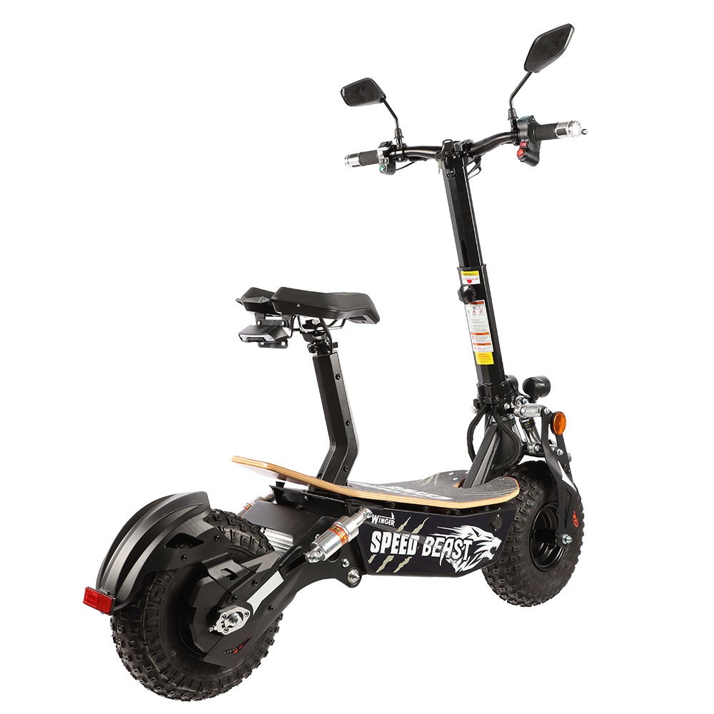 Puissant scooter électrique à grande roue de 14 pouces 3000W