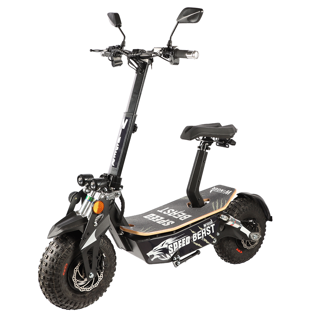 Puissant scooter électrique à grande roue de 14 pouces 3000W