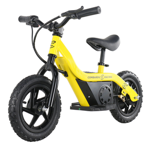 Vélo sans pédales pour enfants 100W 24V 12 pouces, mini vélo d'équilibre en carbone pour enfants et bébés à énergie électrique