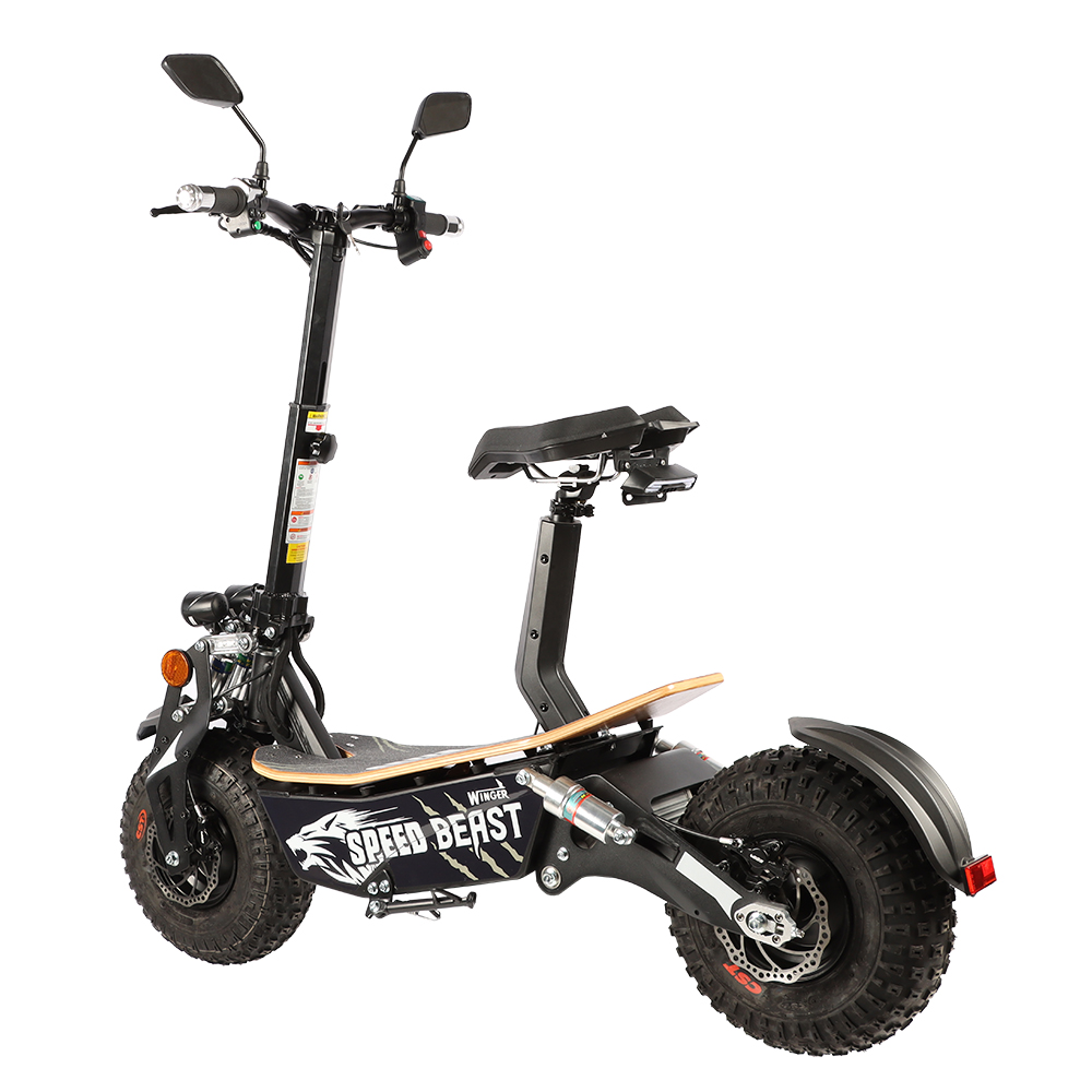 Puissant scooter électrique à grande roue de 14 pouces 3000W